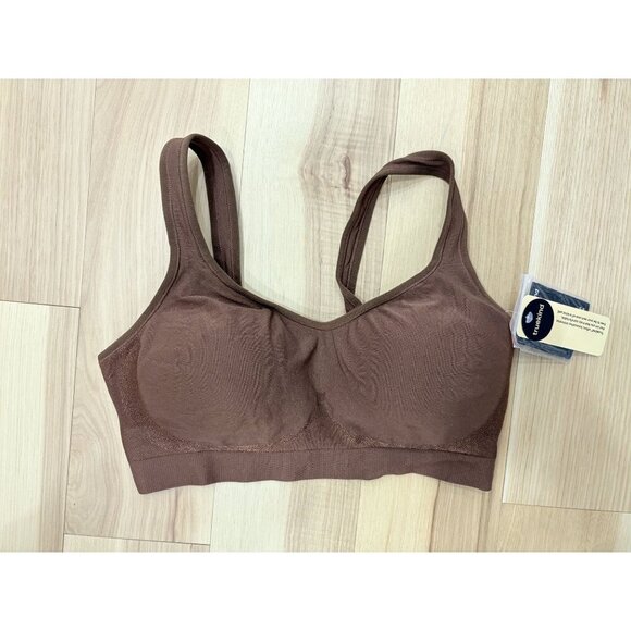 Truekind Daily Comfort Wireless Shaper Bra Brown W/ Bra Extender Size L NWT - Picture 2 of 6
